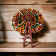 Authentic Leather Kente Fan - Honesty Sales U.K