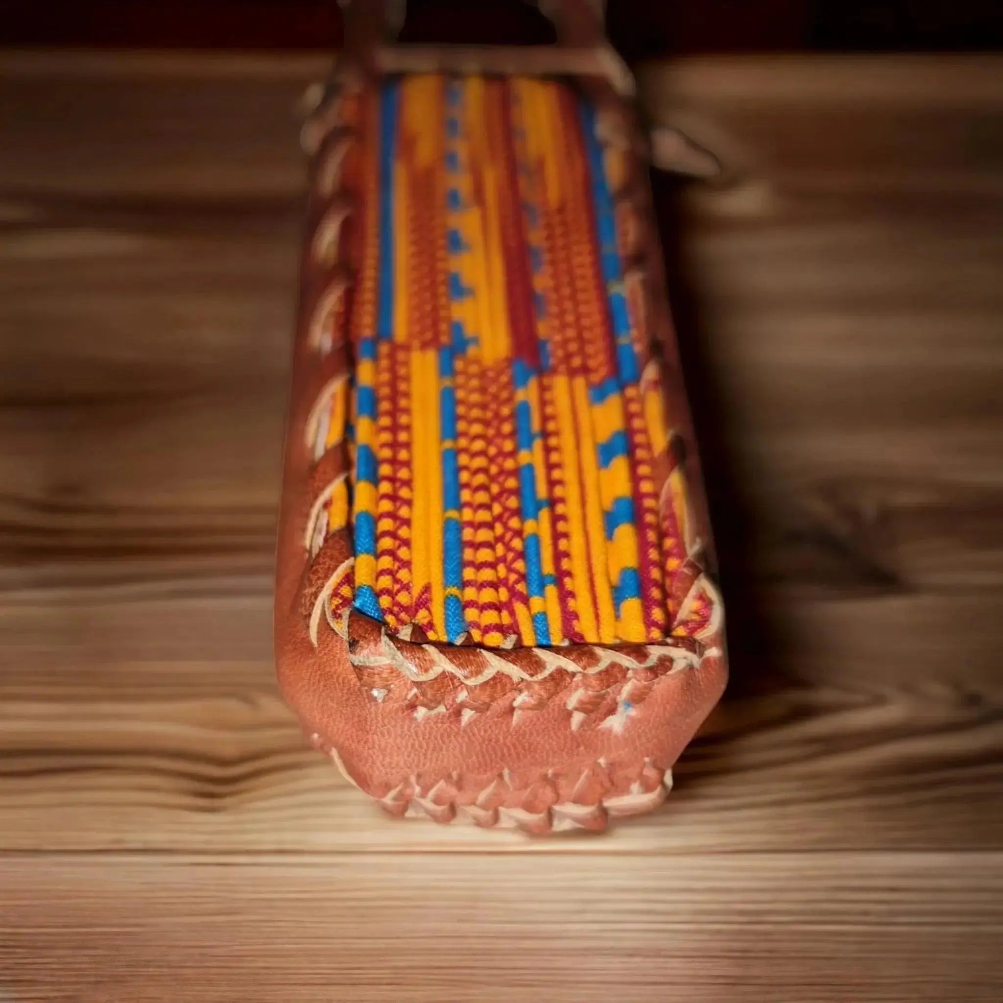 Authentic Leather Kente Fan  Adomoo