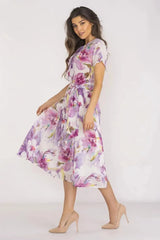 awama chiffon daydress with elastic lining  Adomoo