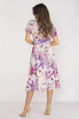 awama chiffon daydress with elastic lining  Adomoo