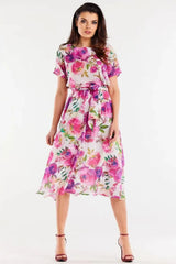 awama chiffon daydress with elastic lining  Adomoo