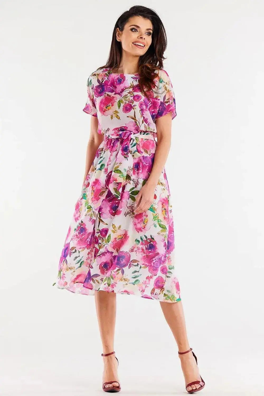 awama chiffon daydress with elastic lining  Adomoo