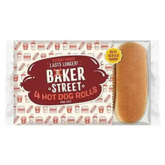 Baker Street 4 Hot Dog Rolls Pre-Cut  Adomoo