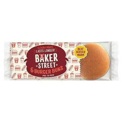Baker Street 6 Burger Buns Pre-Sliced  Adomoo