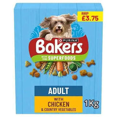 Bakers Adult with Tasty Chicken & Country Vegetables 1kg (Case of 5)  Adomoo
