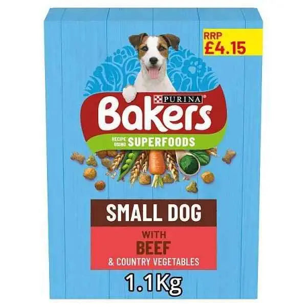 BAKERS Small Dog Beef with Vegetables Dry Dog Food 1.1kg (Case of 5)  Adomoo