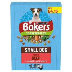 BAKERS Small Dog Beef with Vegetables Dry Dog Food 1.1kg (Case of 5)  Adomoo