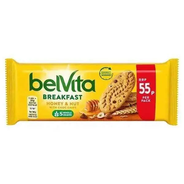 Belvita Breakfast Biscuits Honey and Nuts 55p 50g (Case of 20)  Adomoo
