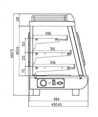 Blizzard Countertop Heated Merchandiser HSS96  Adomoo