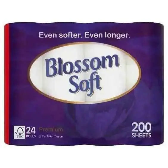 Blossom Soft White Luxury Bathroom Tissue 24 Rolls  Adomoo