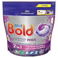 Bold Professional All-In-1 Pods Washing Liquid Laundry Detergent Capsules Lavender and Camomile, 100  Adomoo