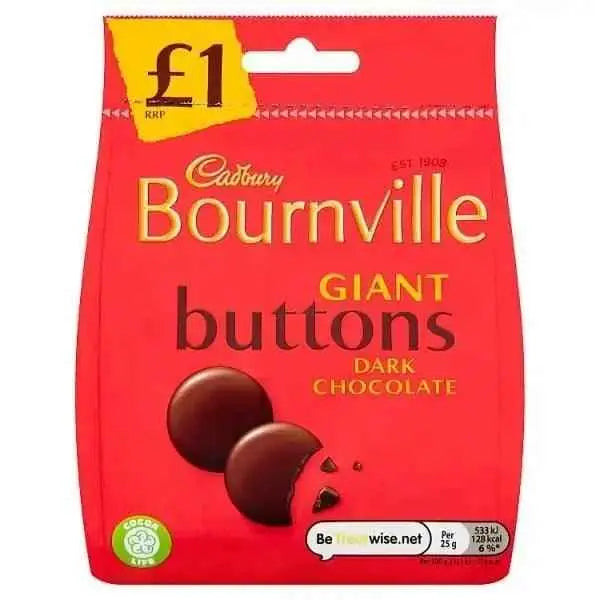Bourneville Drk Button PM100 (Case of 10)  Adomoo