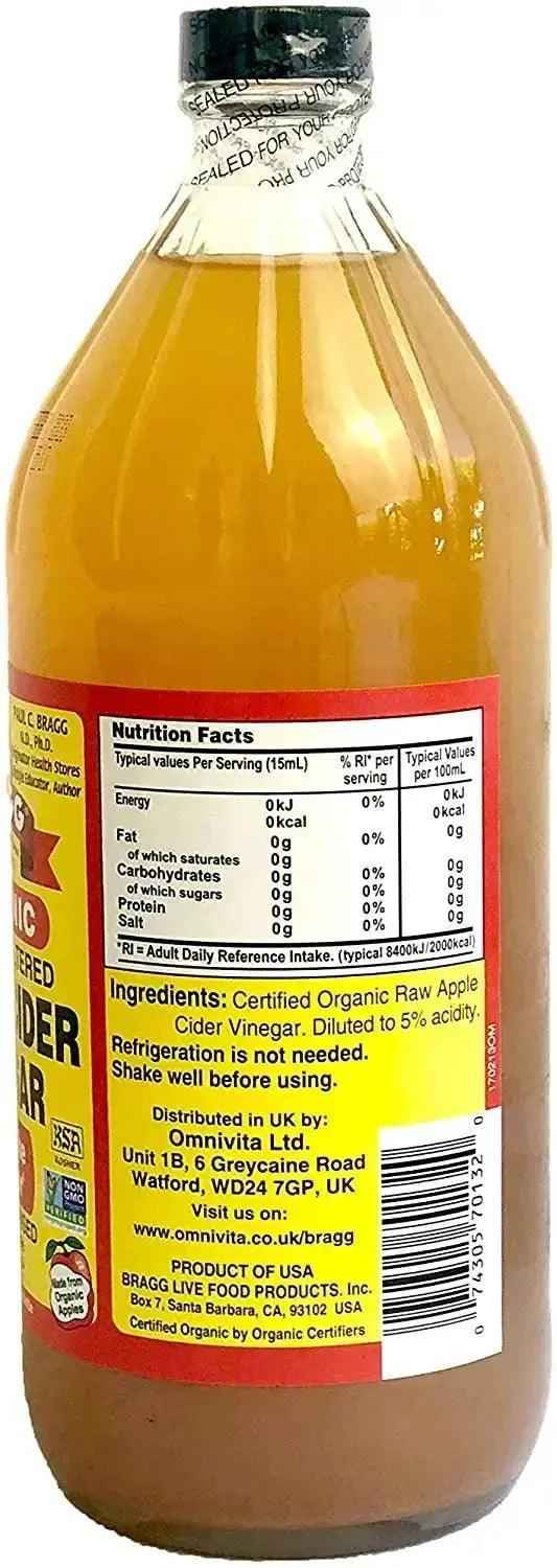 Bragg’s Organic Apple Cider Vinegar 473ml  Adomoo