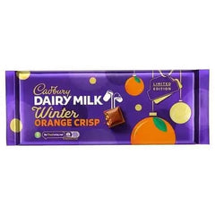 Cadbury Dairy Milk Winter Orange Crisp Chocolate Bar 360g (Case of 13)  Adomoo