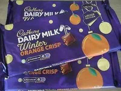 Cadbury Dairy Milk Winter Orange Crisp Chocolate Bar 360g (Case of 13)  Adomoo