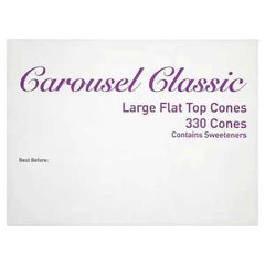 Carousel Classic Large Flat Top Cones 330 Cones  Adomoo