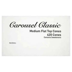 Carousel Classic Medium Flat Top Cones 420 Cones  Adomoo