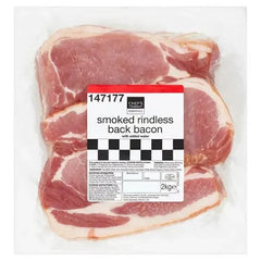 Chef's Essentials Smoked Rindless Back Bacon 2kg - Honesty Sales U.K