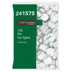 Chef's Larder 125 4hr Tea Lights - Honesty Sales U.K