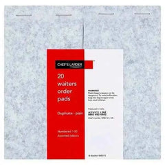 Chef's Larder 20 Waiters Order Pads  Adomoo