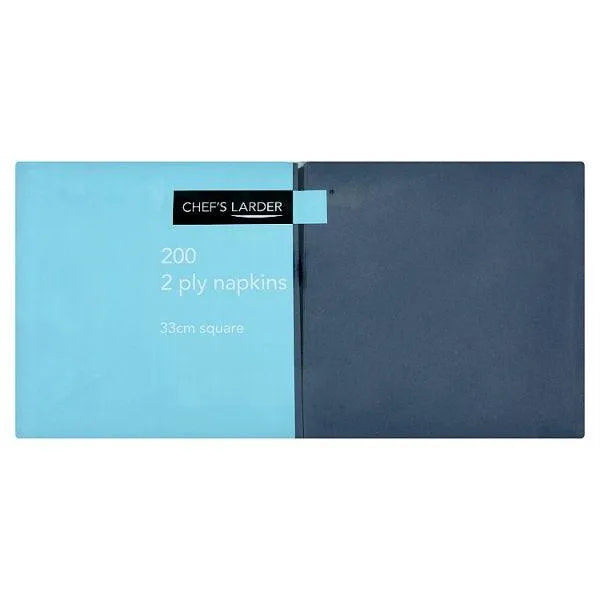 Chef's Larder 200 Dark Blue 2 Ply Napkins 33cm Square - Sets of 200 - Honesty Sales U.K