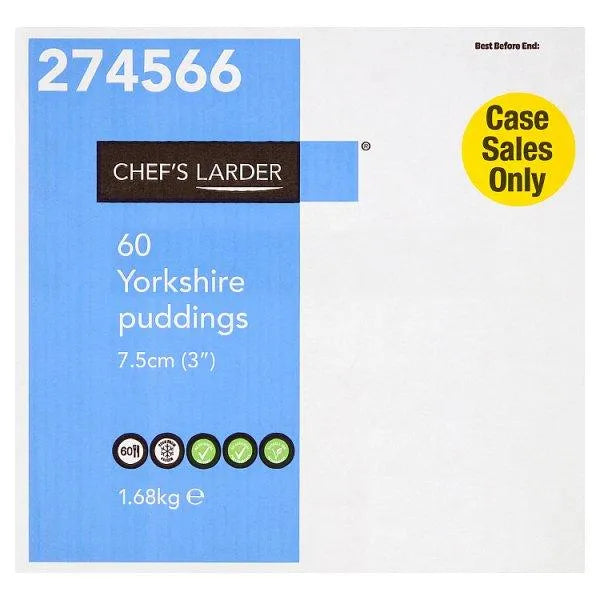 Chef's Larder 60 Yorkshire Puddings 1.68kg - Honesty Sales U.K