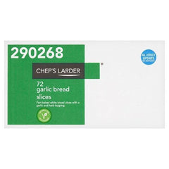 Chef's Larder 72 Garlic Bread Slices - Honesty Sales U.K