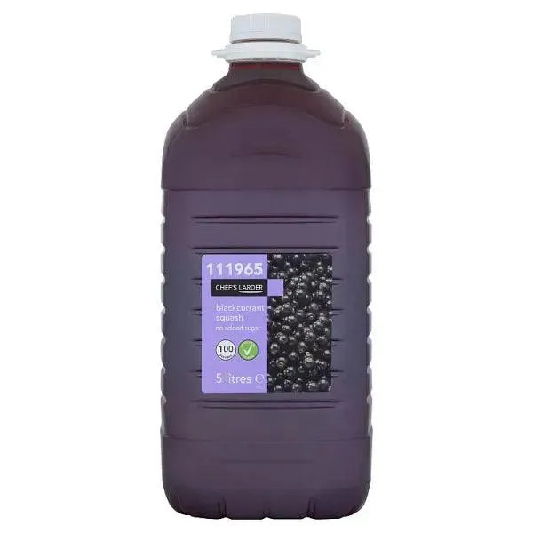 Chef's Larder Blackcurrant Squash No Added Sugar 5 Litres - Honesty Sales U.K