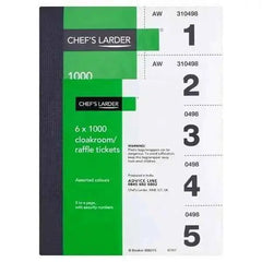 Chef's Larder Cloakroom/Raffle Tickets 6 x 1000  Adomoo