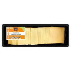 Chef's Larder Medium Cheddar Slices 1kg  Adomoo