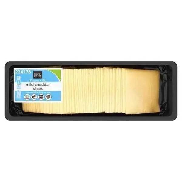 Chef's Larder Mild Cheddar Slices 1kg  Adomoo