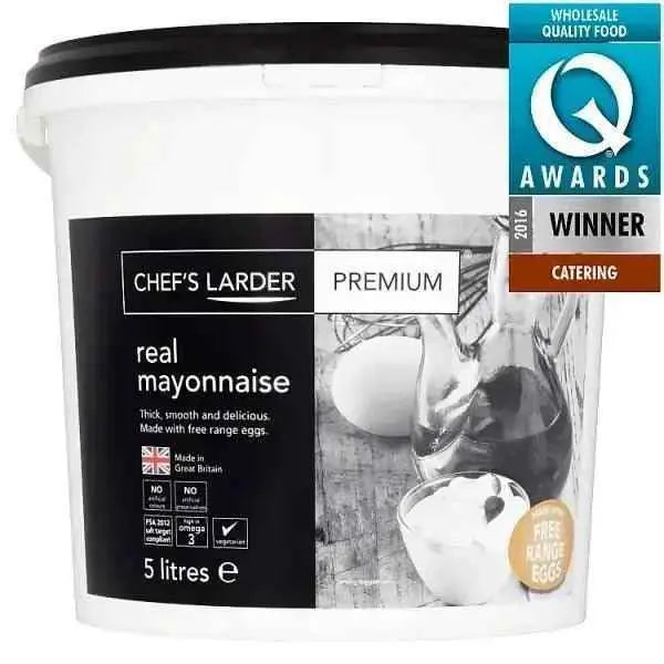 Chef's Larder Premium Real Mayonnaise 5 Litres  Adomoo