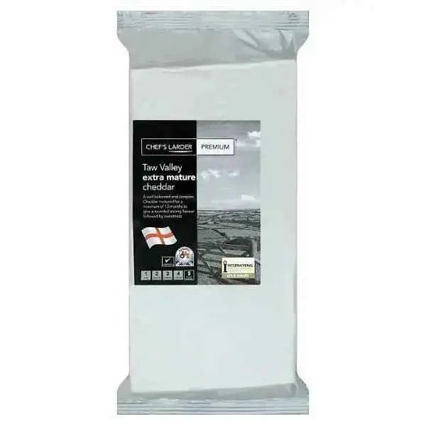 Chef's Larder Premium Taw Valley Extra Mature Cheddar 1kg  Adomoo