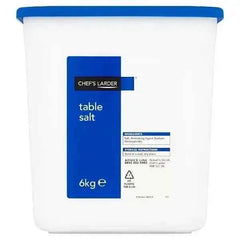 Chef's Larder Table Salt 6kg Ingredients Salt  Adomoo
