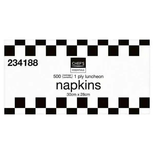 Chefs Essentials 1 Ply Luncheon 500 Napkins  Adomoo