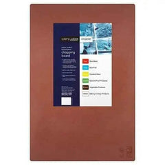 Chefs Larder Hygiene Chopping Board Brown 45x30cm (Case of 10)  Adomoo