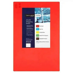 Chefs Larder Hygiene Chopping Board Red 45x30cm (Case of 10)  Adomoo