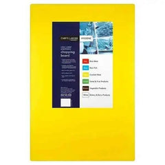Chefs Larder Hygiene Chopping Board Yellow 45x30cm (Case of 10)  Adomoo
