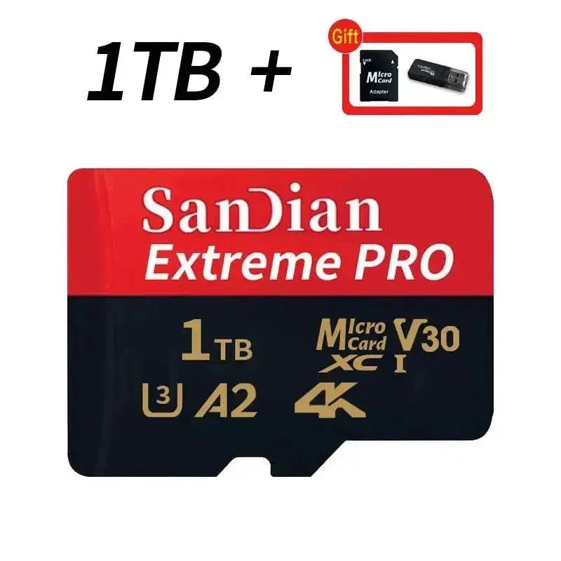 Class 10 mini sd memory card 128GB 512GB micro TF sd card 256GB 256GB 1TB Smart SD/TF cards for Phone/camera Give card reader  Adomoo