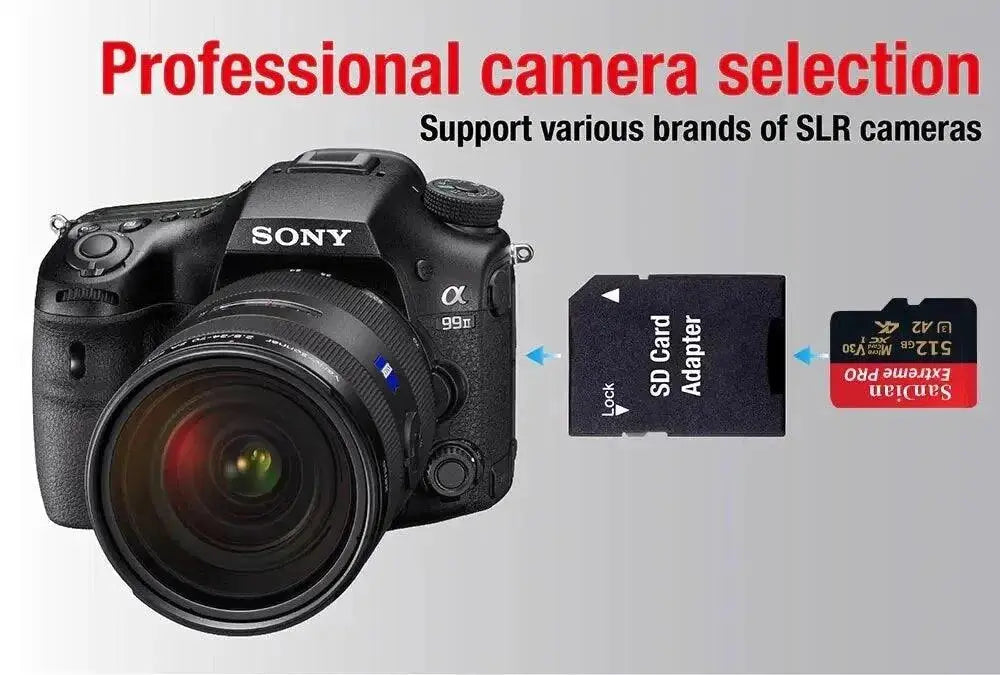 Class 10 mini sd memory card 128GB 512GB micro TF sd card 256GB 256GB 1TB Smart SD/TF cards for Phone/camera Give card reader  Adomoo