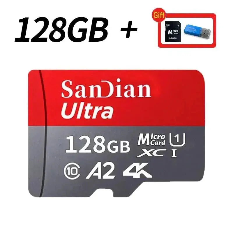 Class 10 mini sd memory card 128GB 512GB micro TF sd card 256GB 256GB 1TB Smart SD/TF cards for Phone/camera Give card reader  Adomoo