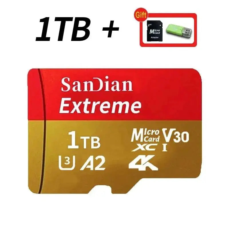Class 10 mini sd memory card 128GB 512GB micro TF sd card 256GB 256GB 1TB Smart SD/TF cards for Phone/camera Give card reader  Adomoo