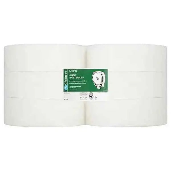 CleanPro Jumbo 6 Toilet Rolls 60mm  Adomoo