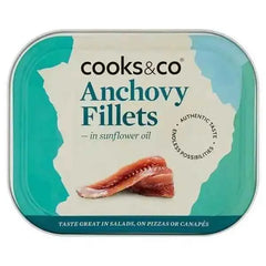Cooks & Co Anchovy Fillets in Sunflower Oil  Adomoo