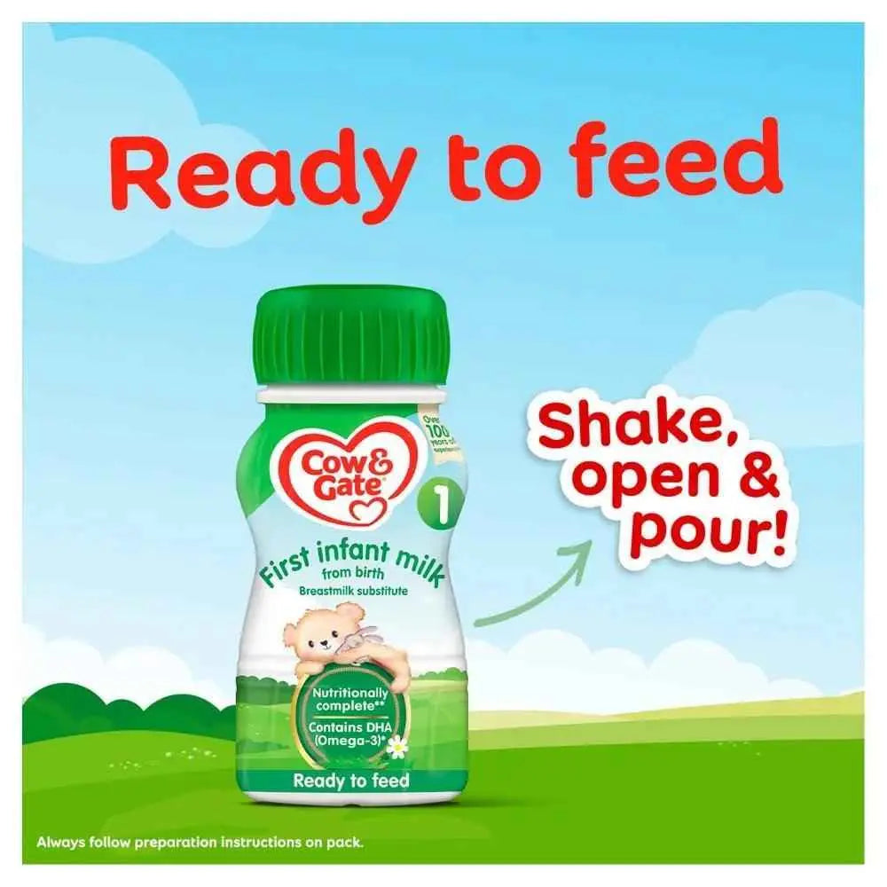 Cow & Gate 1 First Infant Milk from Birth 200ml (Pack Of 12)  Adomoo