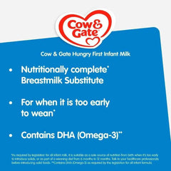 Cow and Gate Hungry First Infant Milk from Birth 800g  Adomoo