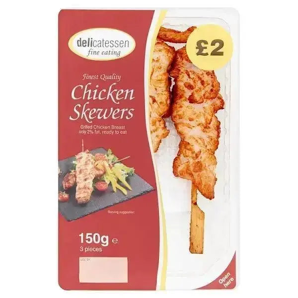 Delicatessen Fine Eating 3 Chicken Skewers 150g  Adomoo