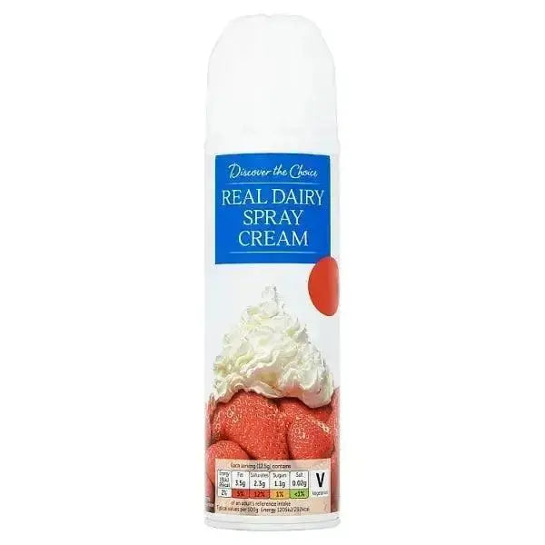 Discover the Choice Real Dairy Spray Cream 250g  Adomoo