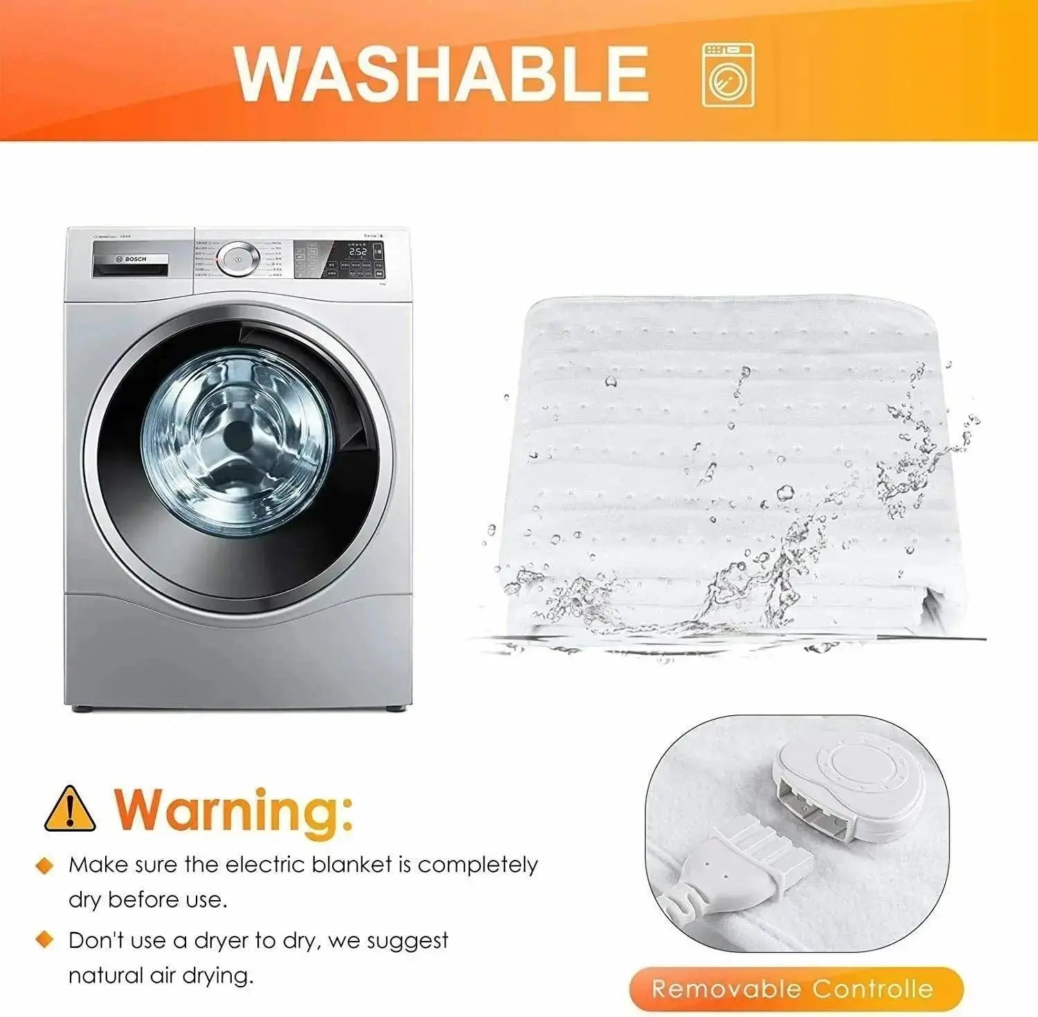 Double Economical Electric Blanket Ultrasonic Welding Fabric Heating Bed Mat Warmer  Adomoo