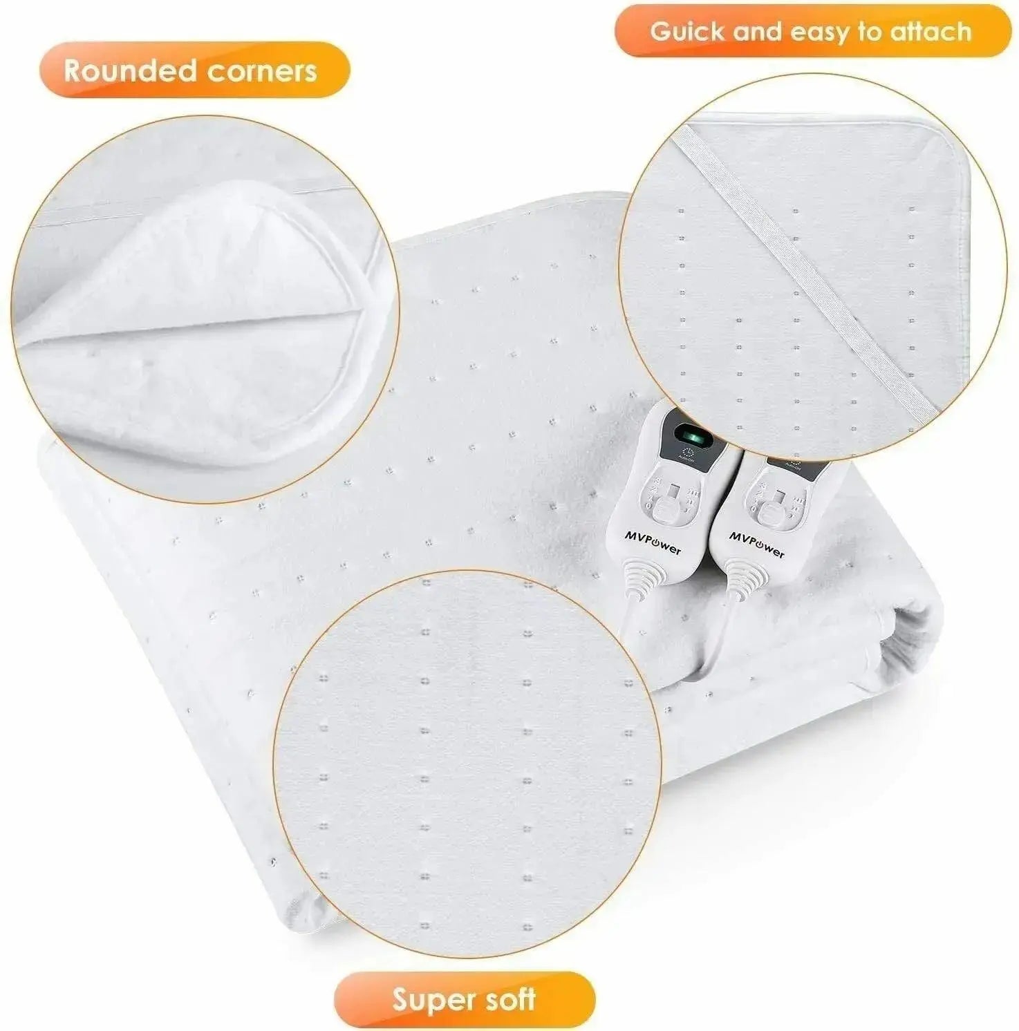 Double Economical Electric Blanket Ultrasonic Welding Fabric Heating Bed Mat Warmer  Adomoo